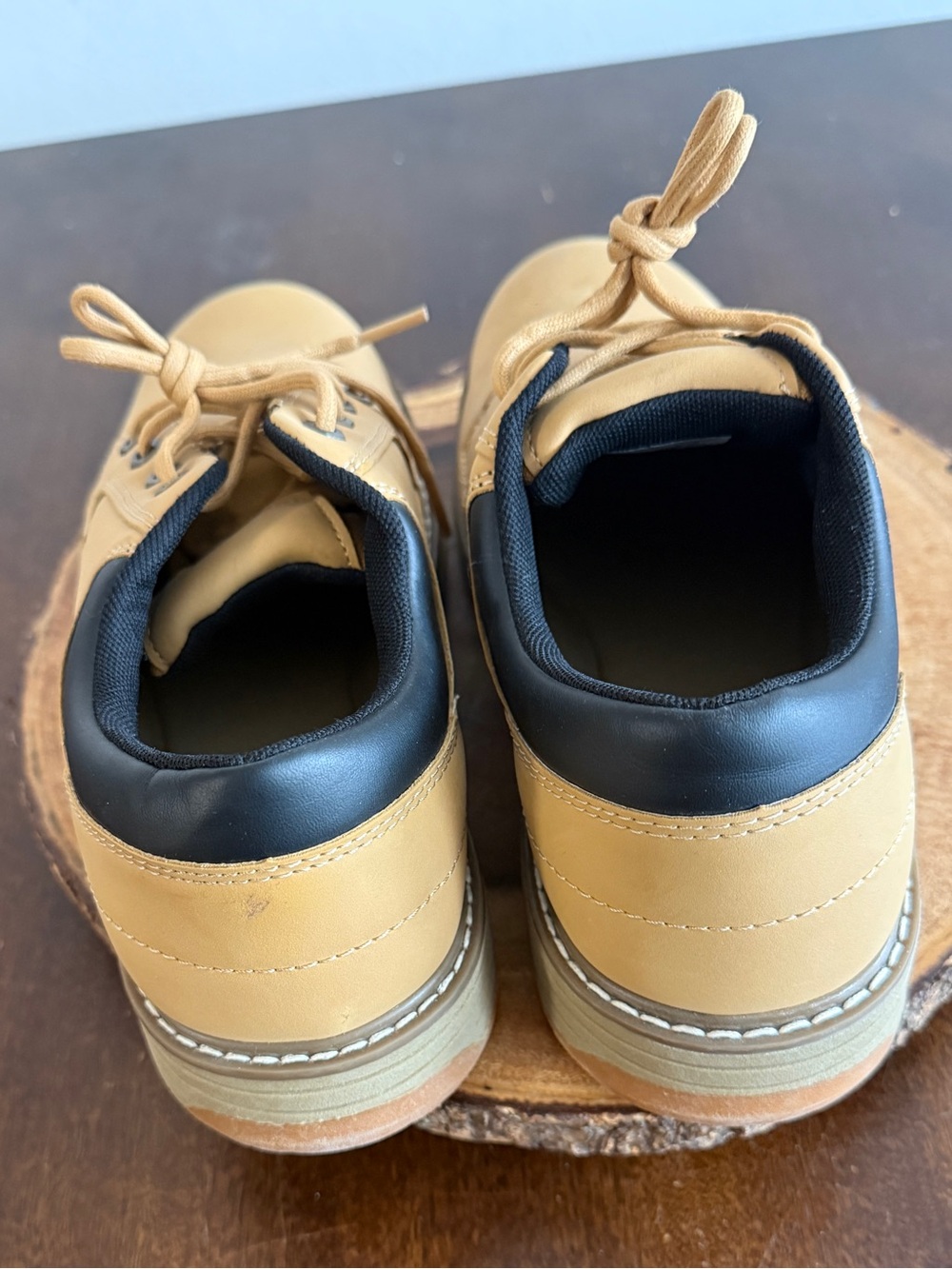 George Men's Lace-Up Oxfords in Tan and Black Size 10.5 Boots - Picture 4 of 8